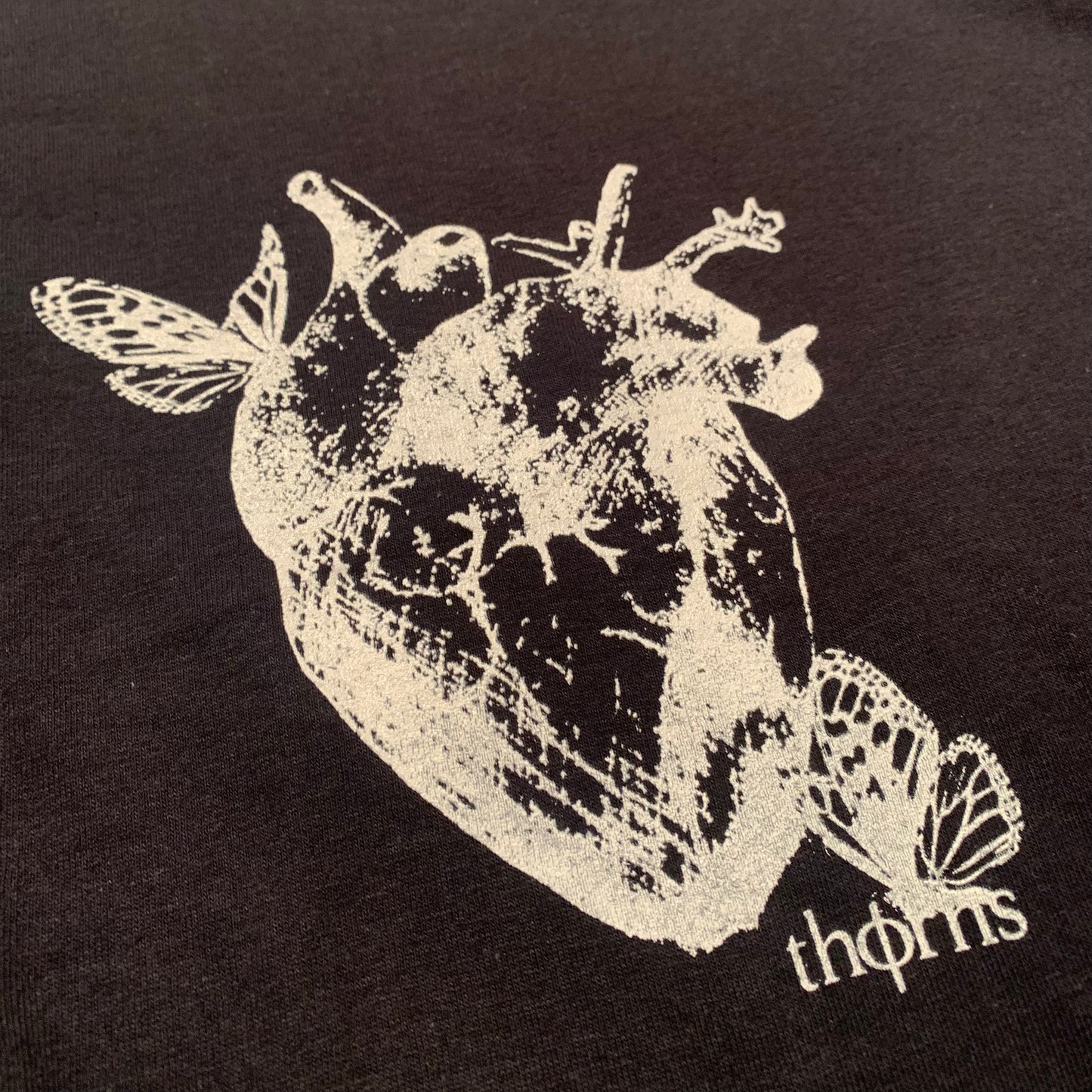 Heart & Butterflies Black Heavyweight Tee