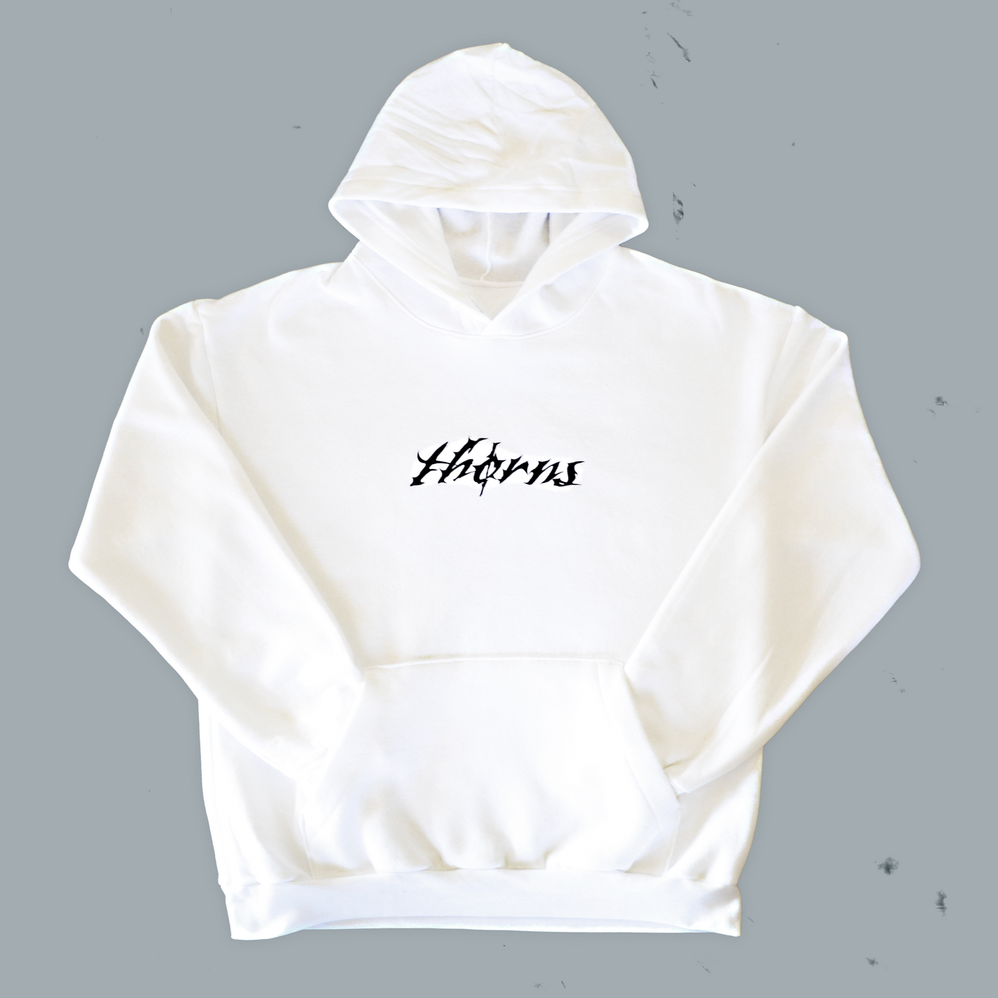 ALL EYES ON* ME White Hooded Sweater