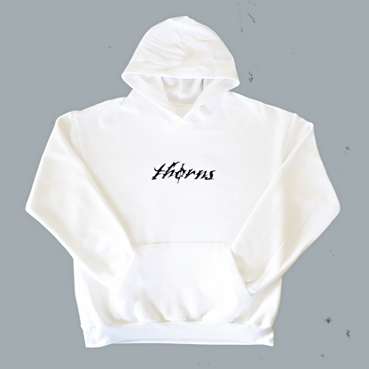 ALL EYES ON* ME White Hooded Sweater