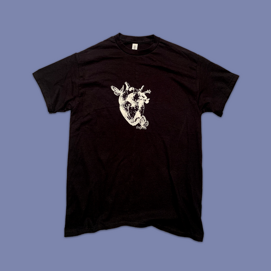 Heart & Butterflies Black Heavyweight Tee